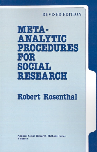 Book cover of: Meta-Analytic Procedures for Social Research