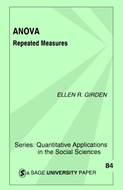 Book cover of: ANOVA. By: Ellen R. Girden