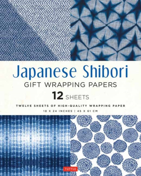 Japanese Shibori Gift Wrapping Papers - 12 Sheets, 18 x 24 inch (45 x 61 cm) Wrapping Paper