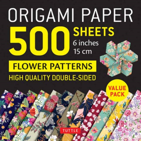 Origami Paper 500 sheets Flower Patterns 6" (15 cm)
