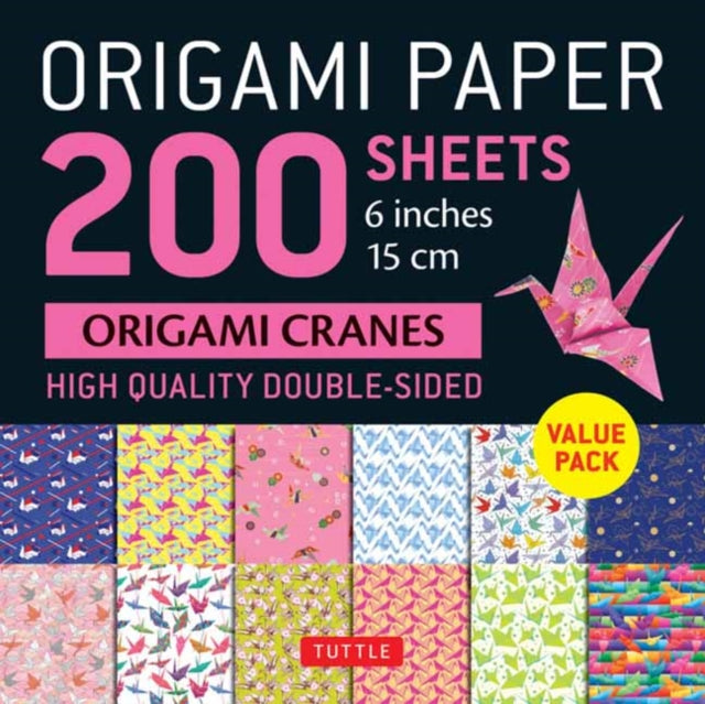 Book cover of: Origami Paper 200 sheets Origami Cranes 6" (15 cm). By: Tuttle Tuttle Studio