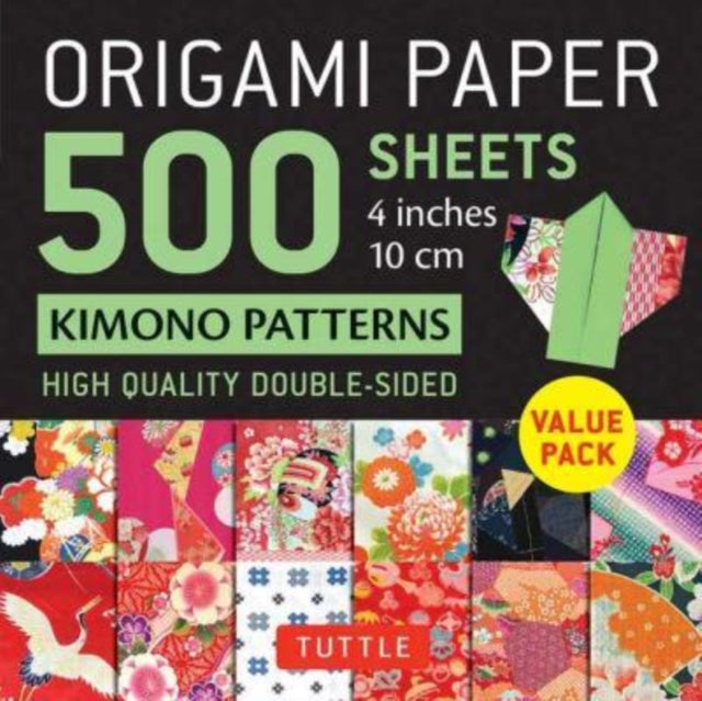 Book cover of: Origami Paper 500 sheets Kimono Patterns  4" (10 cm). By: Tuttle Tuttle Studio