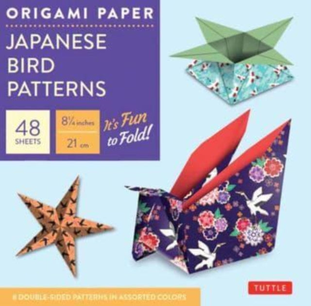 Book cover of: Origami Paper - Japanese Bird Patterns - 8 1/4" - 48 Sheets. By: Tuttle Tuttle Publishing