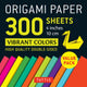 Book cover of: Origami Paper 300 sheets Vibrant Colors 4" (10 cm). By: Tuttle Tuttle Studio