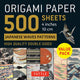 Book cover of: Origami Paper 500 sheets Japanese Waves 4" (10 cm). By: Tuttle Tuttle Studio