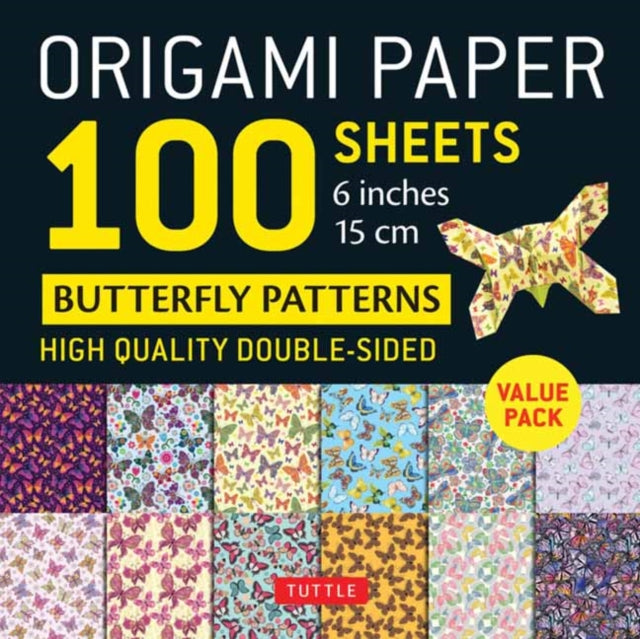 Book cover of: Origami Paper 100 Sheets Butterfly Patterns 6" (15 cm). By: Tuttle Tuttle Studio