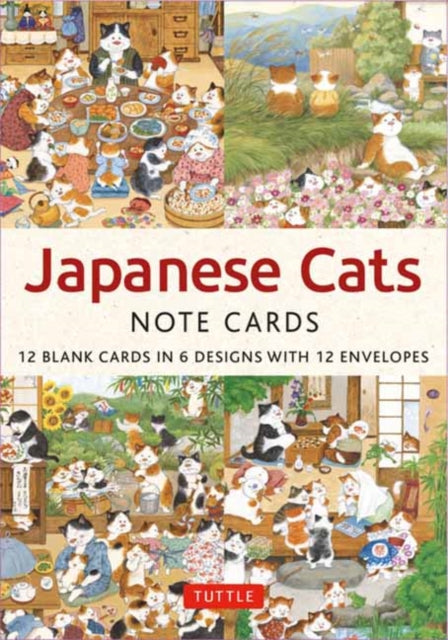 Book cover of: Japanese Cats - 12 Blank Note Cards