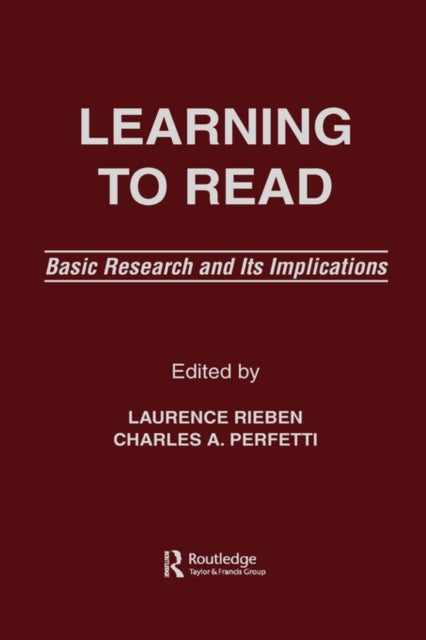 Book cover of: Learning To Read