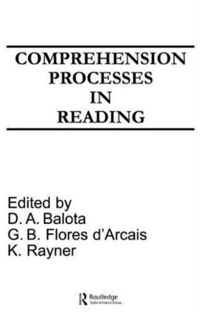 Book cover of: Comprehension Processes in Reading