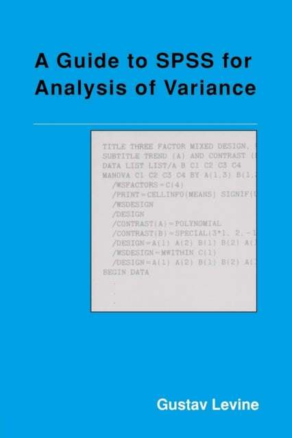Book cover of: Guide to SPSS for Analysis of Variance