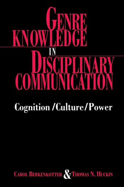 Book cover of: Genre Knowledge in Disciplinary Communication. By: Carol Berkenkotter