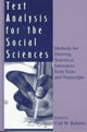 Book cover of: Text Analysis for the Social Sciences. By: Carl W. Roberts
