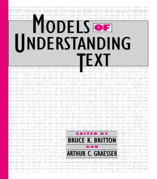 Book cover of: Models of Understanding Text
