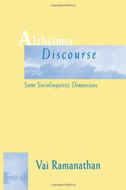 Book cover of: Alzheimer Discourse