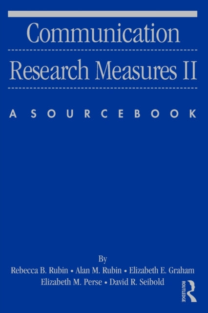Book cover of: Communication Research Measures II