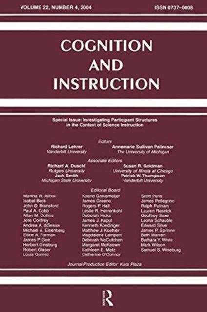 Book cover of: Investigating Participant Structures in the Context of Science Instruction