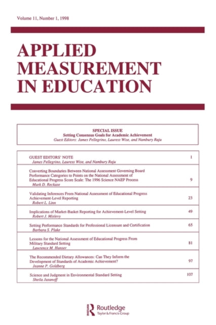 Book cover of: Setting Consensus Goals for Academic Achievement