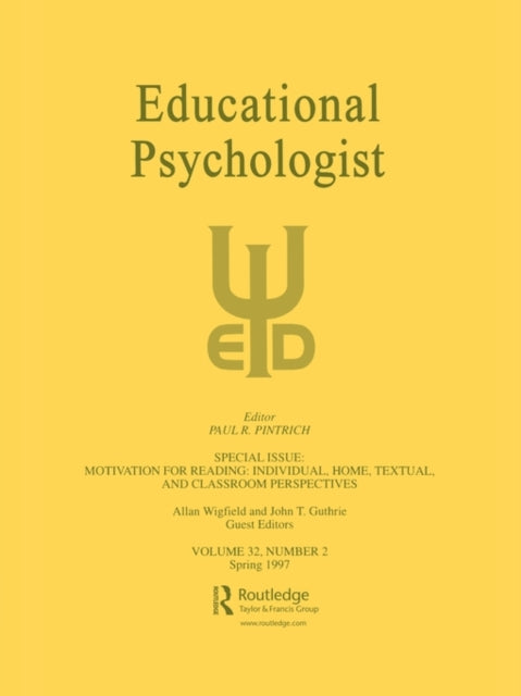Book cover of: Motivation for Reading: Individual, Home, Textual, and Classroom Perspectives