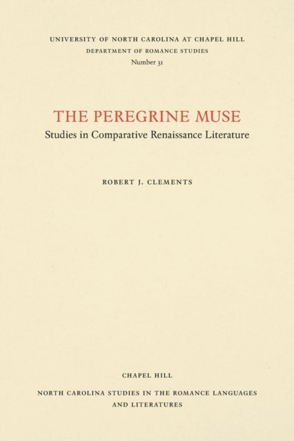Book cover of: Peregrine Muse. By: Robert J. Clements