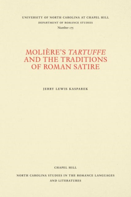 Book cover of: Moliere's Tartuffe and the Traditions of Roman Satire