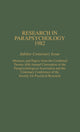 Book cover of: Research in Parapsychology 1982. By: Roll William G.