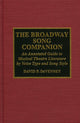 Book cover of: Broadway Song Companion