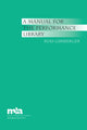 Book cover of: Manual for the Performance Library. By: Russ Girsberger