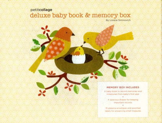Book cover of: Petit Collage Deluxe Baby Book and Memory Box