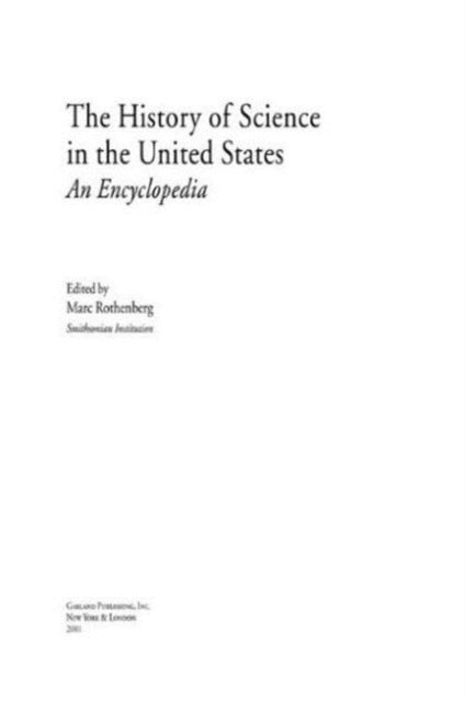 Book cover of: History of Science in United States