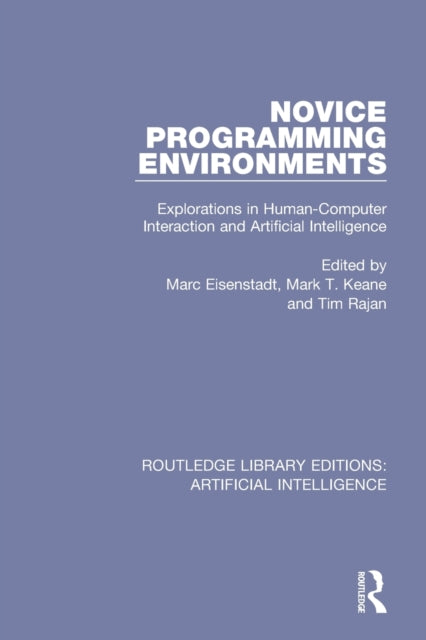 Book cover of: Novice Programming Environments. By: Marc Eisenstadt