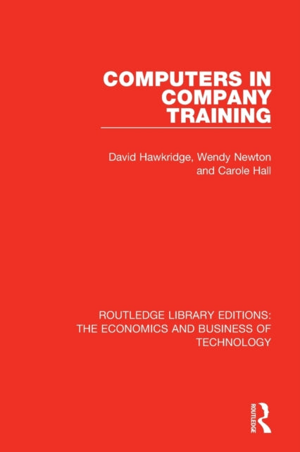 Book cover of: Computers in Company Training. By: David Hawkridge