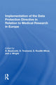 Book cover of: Implementation of the Data Protection Directive in Relation to Medical Research in Europe. By: D. Townend