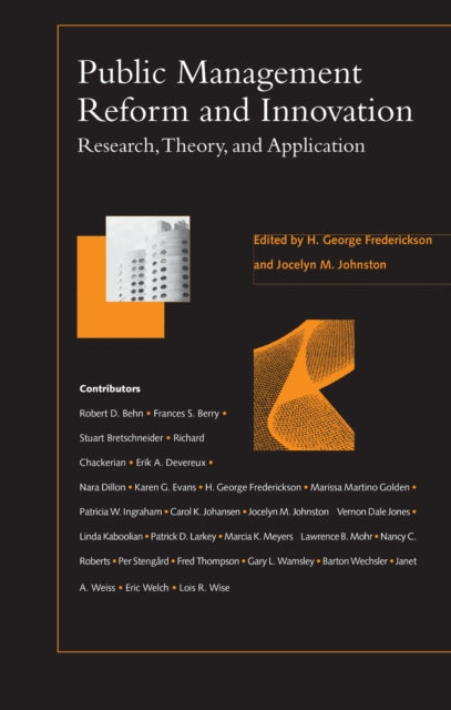 Book cover of: Public Management Reform and Innovation. By: H. George Frederickson