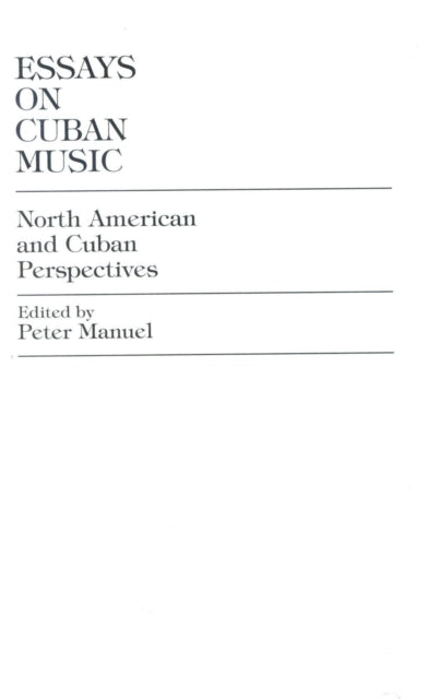 Book cover of: Essays on Cuban Music
