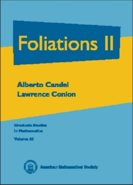 Book cover of: Foliations, Volume 2. By: Alberto Candel