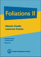 Book cover of: Foliations, Volume 2. By: Alberto Candel