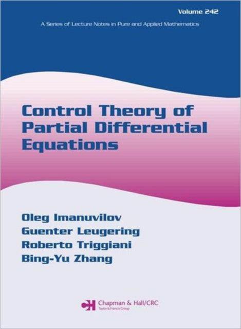 Book cover of: Control Theory of Partial Differential Equations