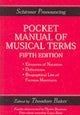 Book cover of: Pocket Manual of Musical Terms. By: Nicolas Slonimsky