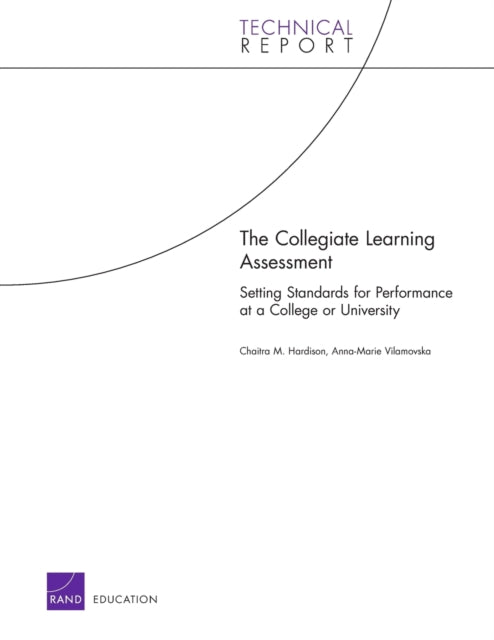 Book cover of: Collegiate Learning Assessment. By: Chaitra M. Hardison