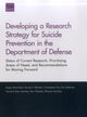 Book cover of: Developing a Research Strategy for Suicide Prevention in the Department of Defense. By: . Ramchand