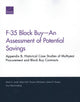 Book cover of: F-35 Block Buy-An Assessment of Potential Savings. By: Mark A. Lorell