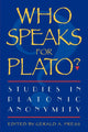 Book cover of: Who Speaks for Plato?. By: Gerald A. Press