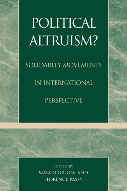 Book cover of: Political Altruism?. By: Marco Giugni