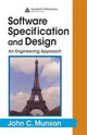 Book cover of: Software Specification and Design. By: Ph.D., John C. Munson