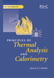 Book cover of: Principles of Thermal Analysis and Calorimetry. By: P.J. Haines