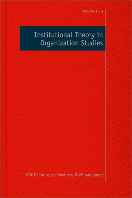 Book cover of: Institutional Theory in Organization Studies. By: Kerstin Sahlin-Andersson