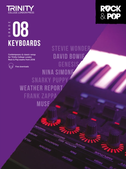 Book cover of: Trinity College London Rock & Pop 2018 Keyboards Grade 8. By: Hal Leonard Corp.