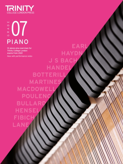 Book cover of: Trinity College London Piano Exam Pieces Plus Exercises From 2021: Grade 7. By: Trinity College London Press