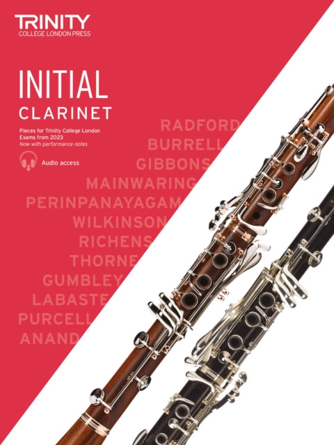 Book cover of: Trinity College London Clarinet Exam Pieces from 2023: Initial