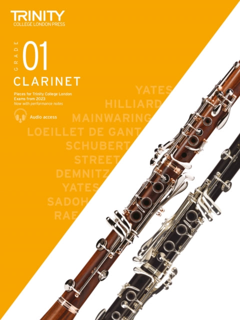 Book cover of: Trinity College London Clarinet Exam Pieces from 2023: Grade 1